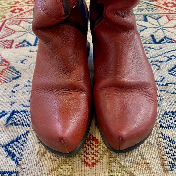 John Fluevog Boots Thanks Amazing Rust Brown Leather Size 8 - Picture 8 of 14